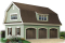 front - BASE MODEL - 3-car garage with large bonus room above - Dutch Port