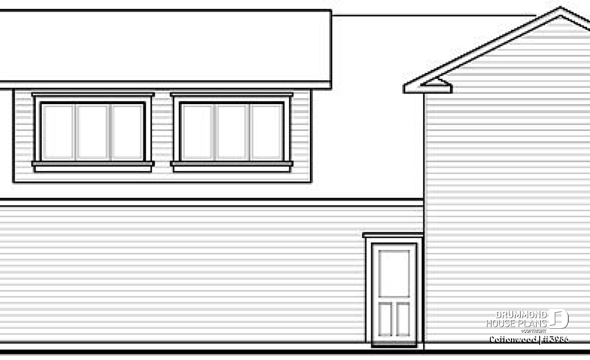 rear elevation - Cottonwood