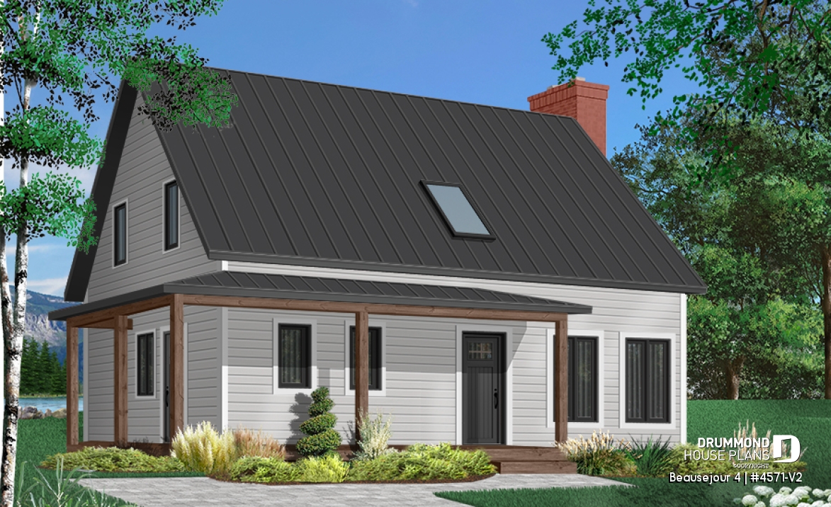 alternate - Country american home with 3 bedrooms, 2.5 bathrooms, open concept with fireplace, large covered deck - Beausejour 4