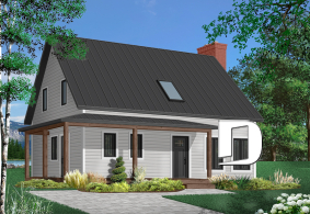 alternate - Country american home with 3 bedrooms, 2.5 bathrooms, open concept with fireplace, large covered deck - Beausejour 4