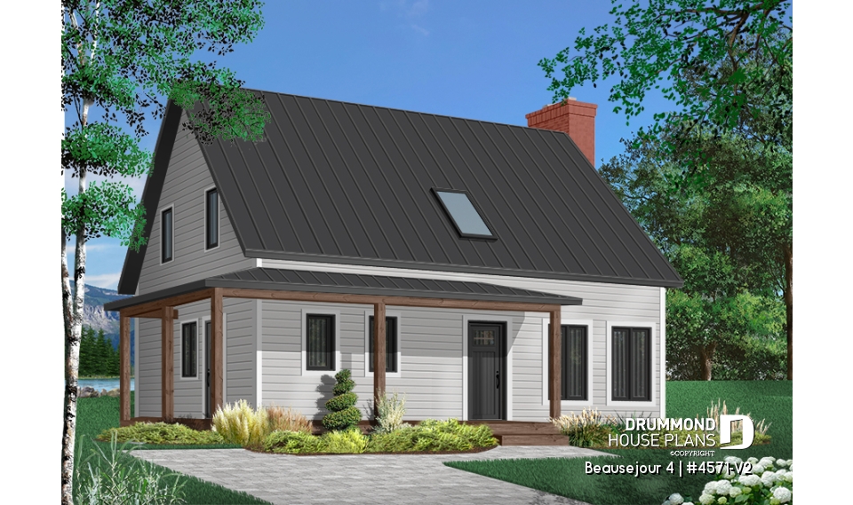 alternate - Country american home with 3 bedrooms, 2.5 bathrooms, open concept with fireplace, large covered deck - Beausejour 4