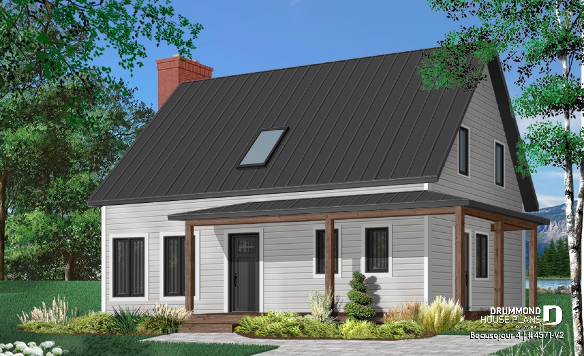 alternate - Country american home with 3 bedrooms, 2.5 bathrooms, open concept with fireplace, large covered deck - Beausejour 4