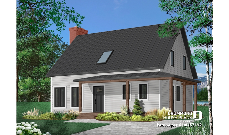 alternate - Country american home with 3 bedrooms, 2.5 bathrooms, open concept with fireplace, large covered deck - Beausejour 4