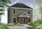 front - BASE MODEL - 2-story budget-friendly home plan. 2 bedrooms with walk-in closets, upstairs laundry room, kitchen wi/ island - Duranel