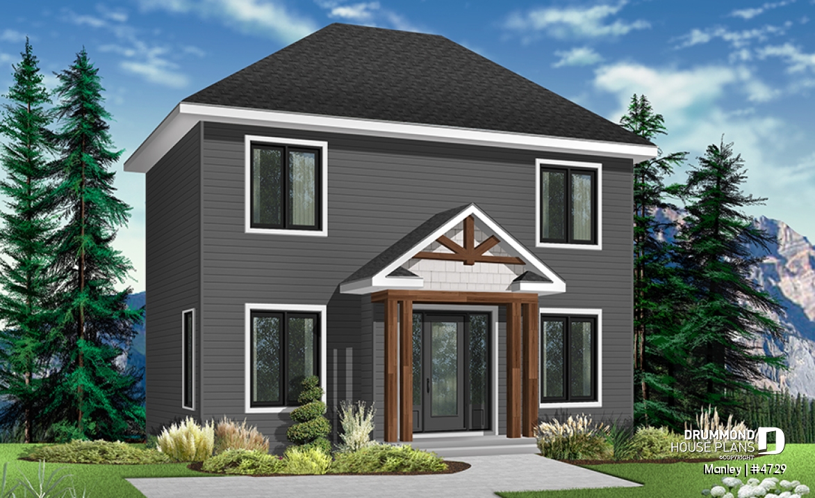 front - BASE MODEL - Two-story home offering 3 beds, a beautiful upstairs family bath and an unfinished basement ready to customize - Manley