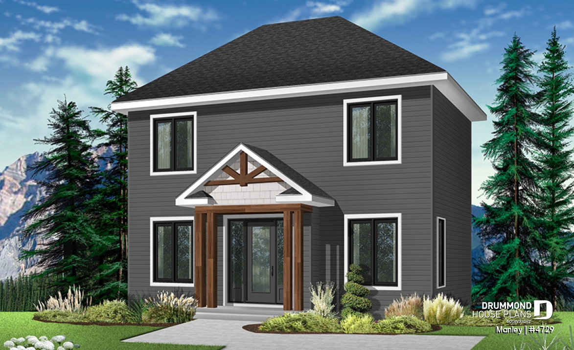 front - BASE MODEL - Two-story home offering 3 beds, a beautiful upstairs family bath and an unfinished basement ready to customize - Manley