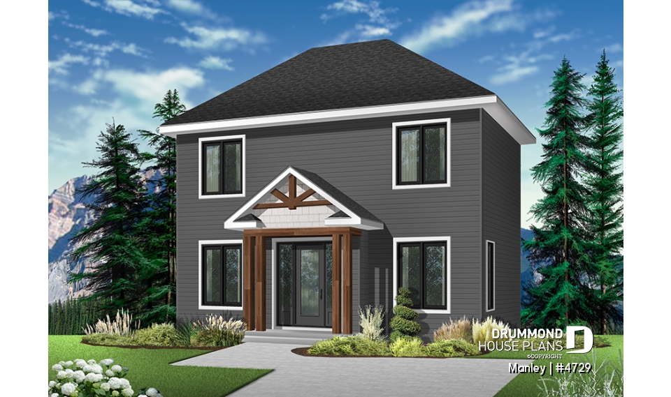 front - BASE MODEL - Two-story home offering 3 beds, a beautiful upstairs family bath and an unfinished basement ready to customize - Manley