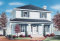 front - BASE MODEL - Colonial small cottage house plan, open floor plan, kitchen island, main floor laundry, nice family bathroom - Berkshire