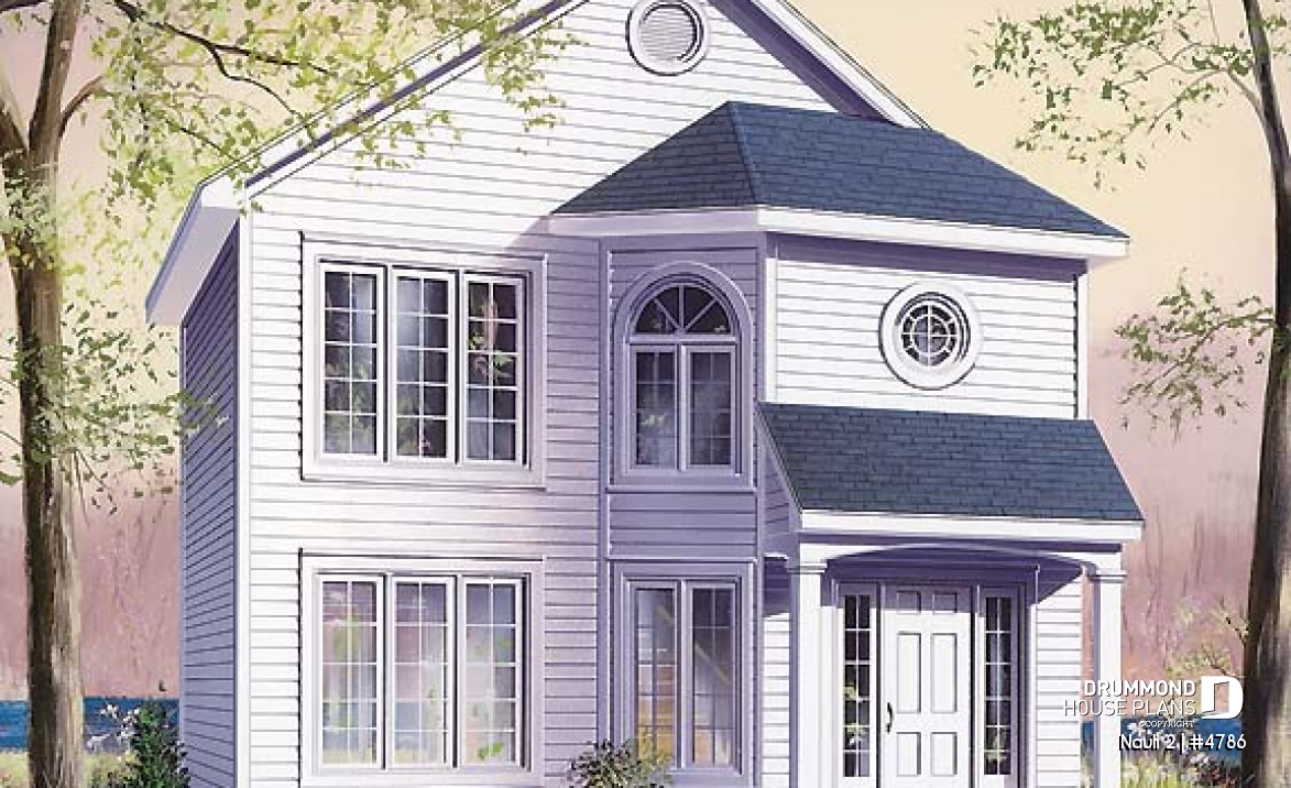 front - BASE MODEL - 2-storey house plan with 3 bedrooms, budget friendly home, open floor plan concept - Nauli 2