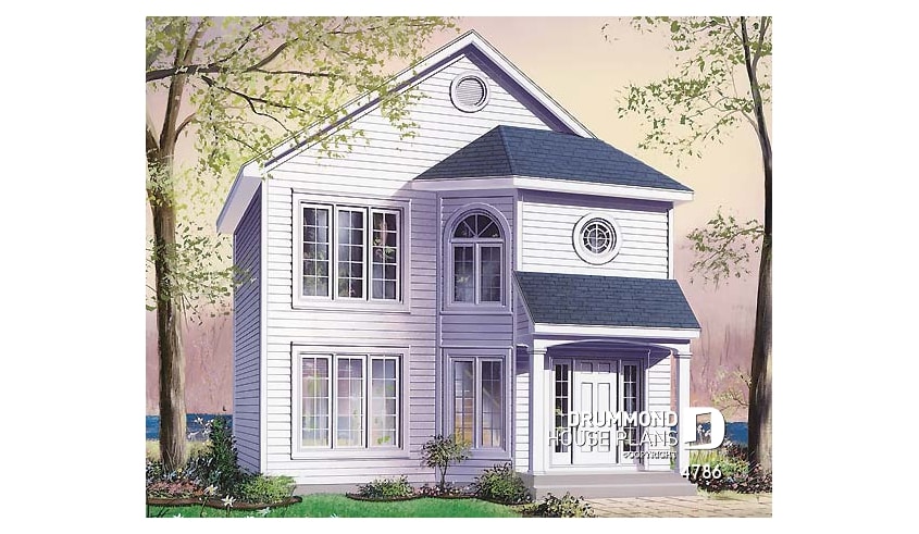 front - BASE MODEL - 2-storey house plan with 3 bedrooms, budget friendly home, open floor plan concept - Nauli 2