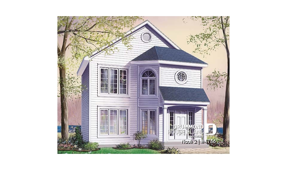 front - BASE MODEL - 2-storey house plan with 3 bedrooms, budget friendly home, open floor plan concept - Nauli 2