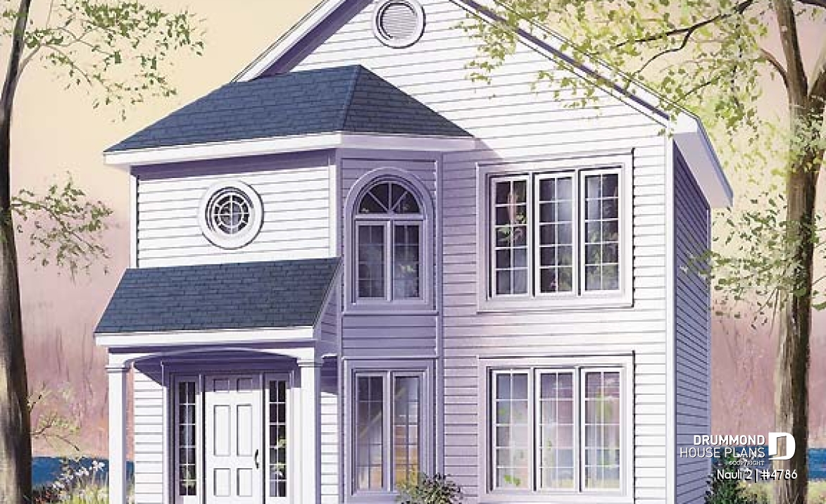 front - BASE MODEL - 2-storey house plan with 3 bedrooms, budget friendly home, open floor plan concept - Nauli 2