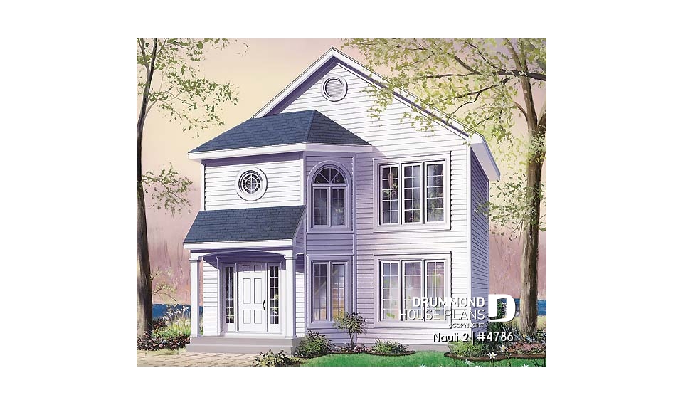 front - BASE MODEL - 2-storey house plan with 3 bedrooms, budget friendly home, open floor plan concept - Nauli 2