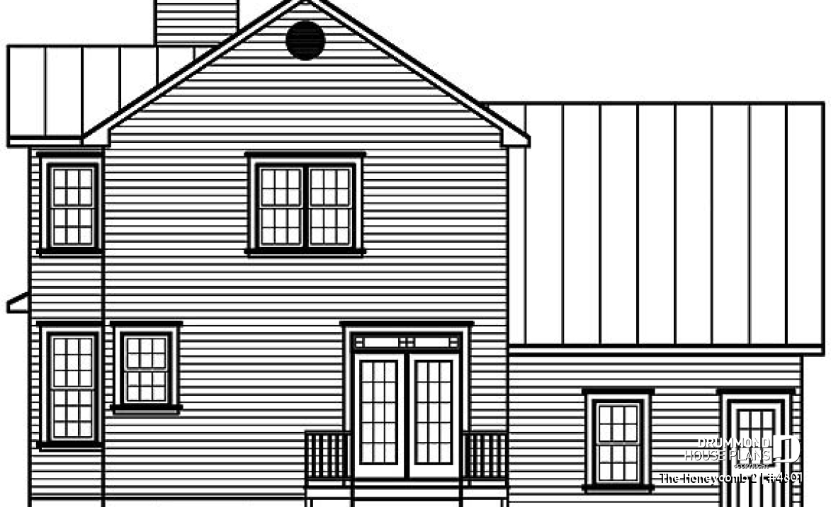rear elevation - The Honeycomb 2