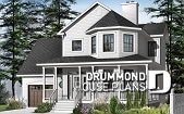 front - BASE MODEL - Beautiful Modern Victorian house plan, 3 to 4 bedrooms, 2.5 baths, bonus room, garage, fireplace, seating area - The Honeycomb 3