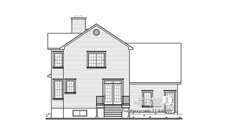 rear elevation - The Honeycomb 3