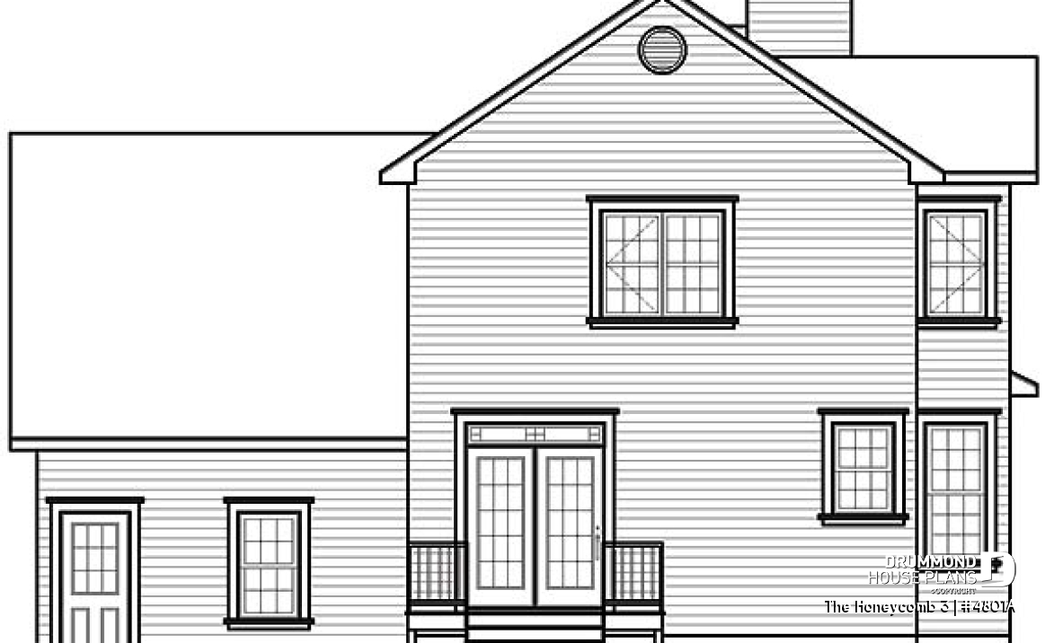 rear elevation - The Honeycomb 3