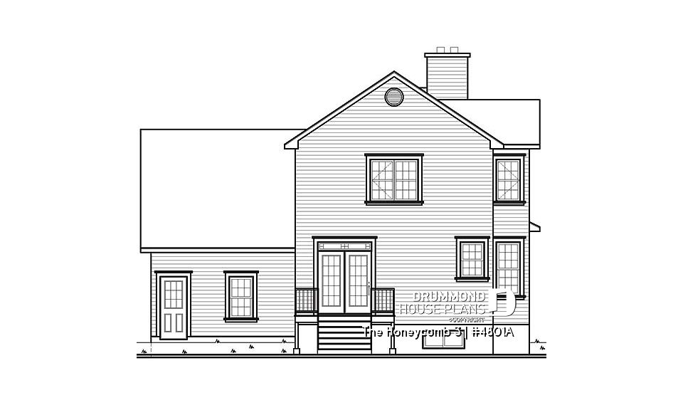 rear elevation - The Honeycomb 3