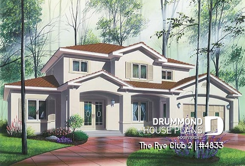 front - BASE MODEL - Ideal home for big families, 6 bedrooms incl. 2 master suites, 4.5 baths, 2-car garage, home cinema - The Rye Club 2