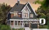 front - BASE MODEL - European 2 storey, 4 bedroom with wrap around porch and garage - Manor's Mark 2