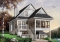 Rear view - BASE MODEL - Great ski chalet with 3 bedrooms, country style cottage design, open floor plan concept and bug free deck - The Cliffside 2