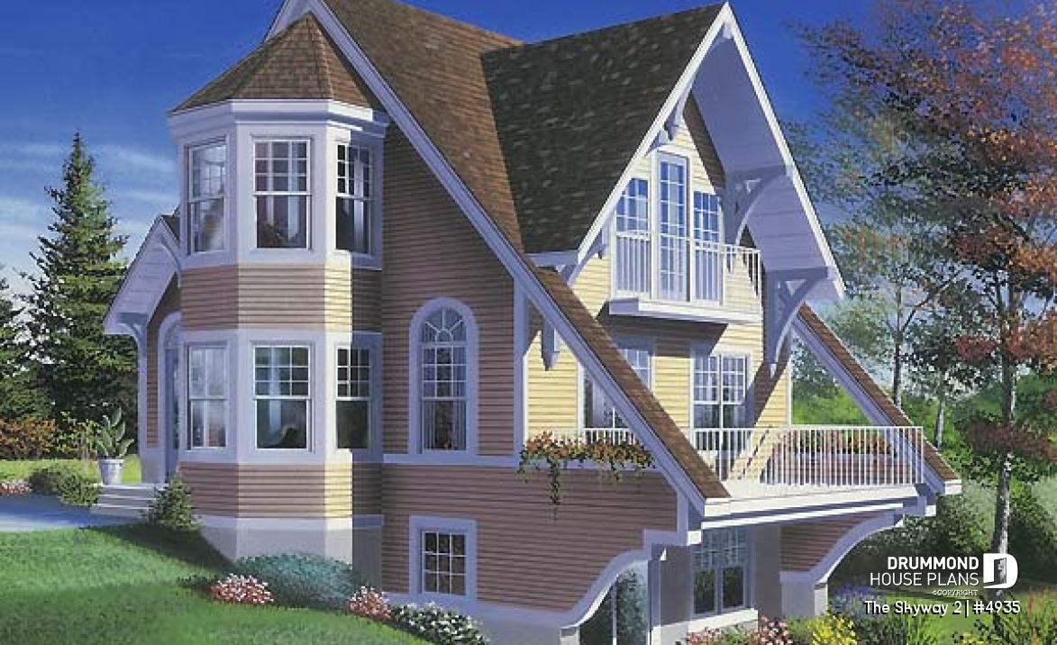 front - BASE MODEL - Open floor plan cottage with interior spa area, and 1 or 2 bedroom option - The Skyway 2