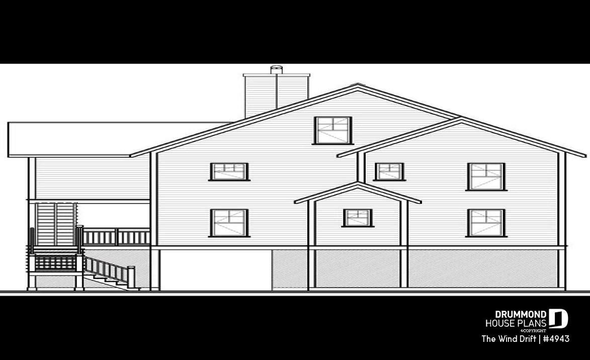 rear elevation - The Wind Drift