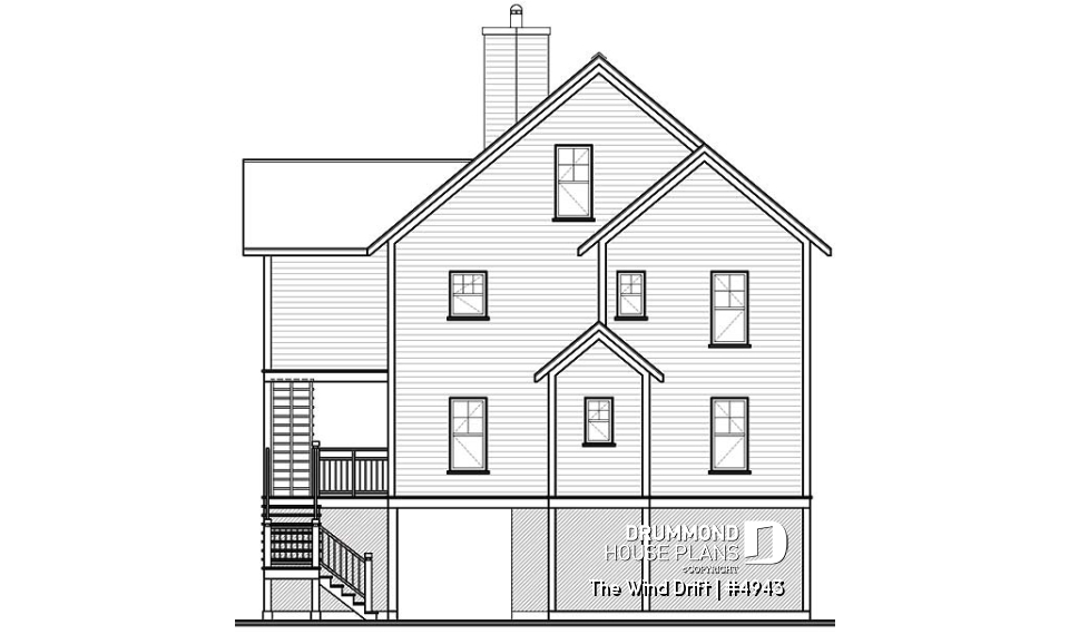 rear elevation - The Wind Drift