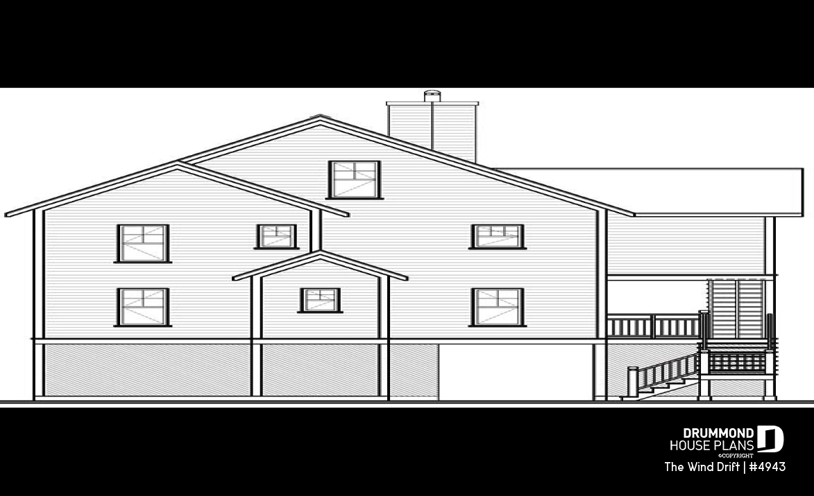 rear elevation - The Wind Drift