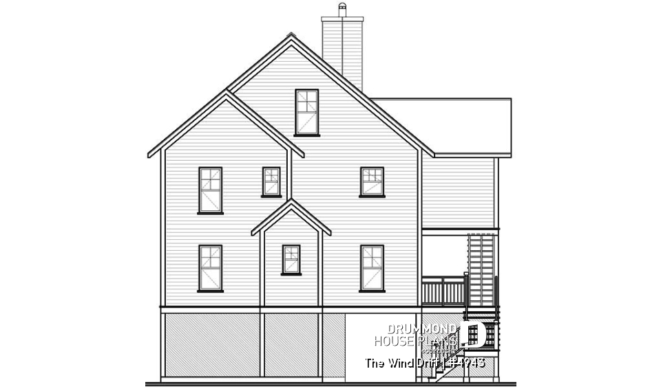 rear elevation - The Wind Drift