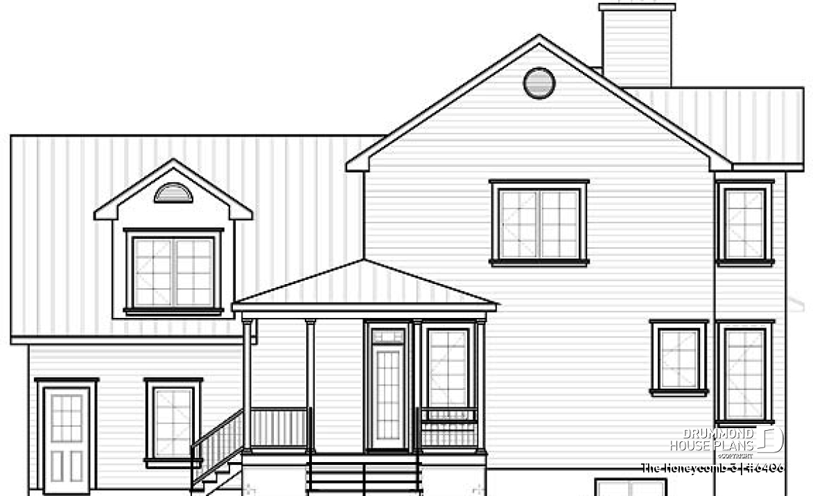 rear elevation - The Honeycomb 3