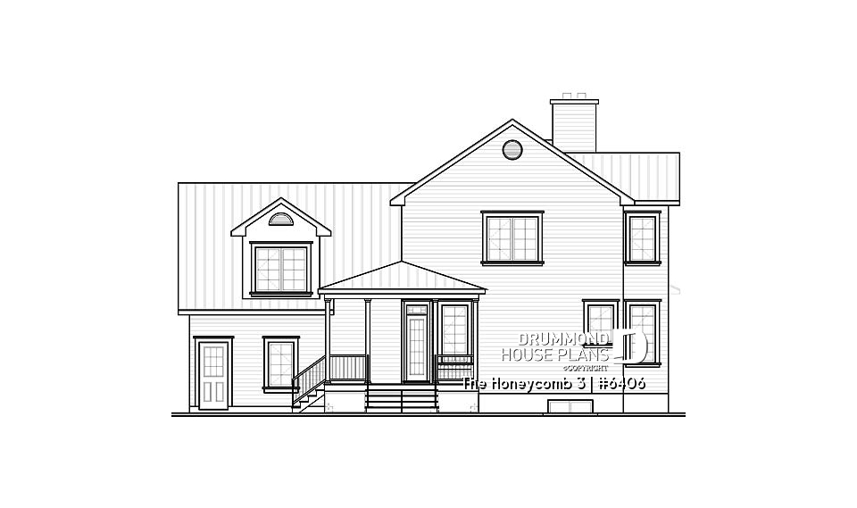 rear elevation - The Honeycomb 3