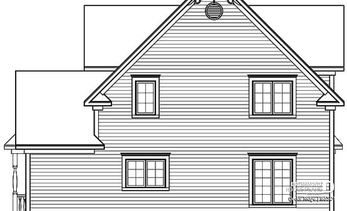 rear elevation - Cedar Ridge