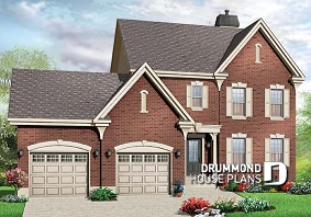 front - BASE MODEL - Majestic European style with 3 bedrooms and a 2 car garage - Frontenac 2