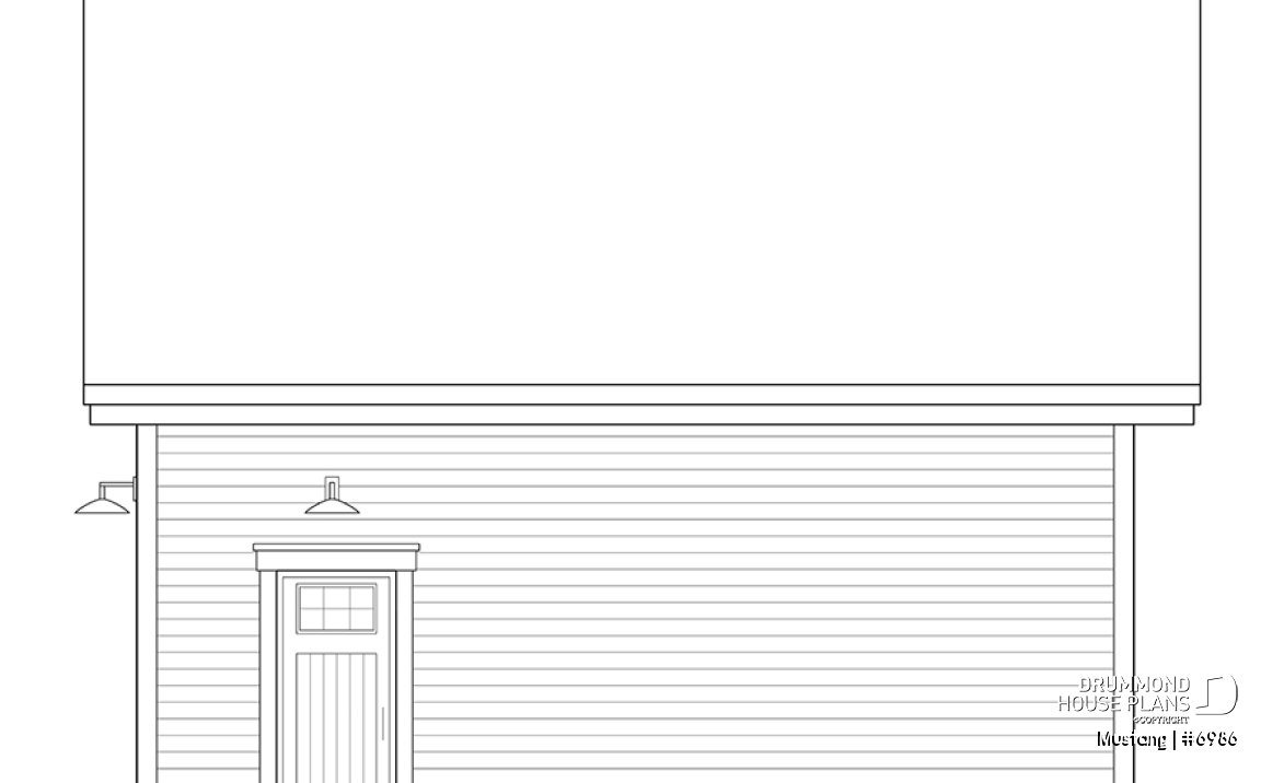rear elevation - Mustang