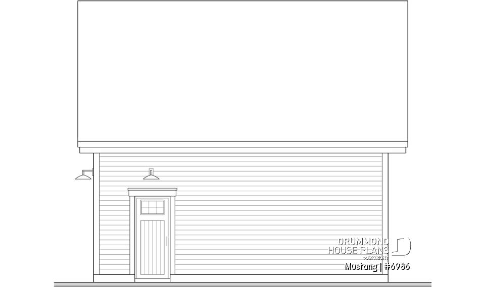 rear elevation - Mustang