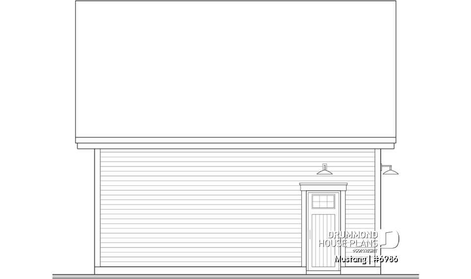 rear elevation - Mustang