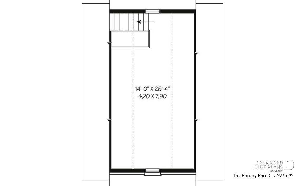 2nd level - Two-car garage with bonus space on second floor / or storage space - The Pottery Port 3