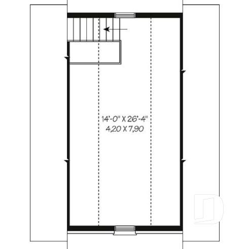 2nd level - Two-car garage with bonus space on second floor / or storage space - The Pottery Port 3