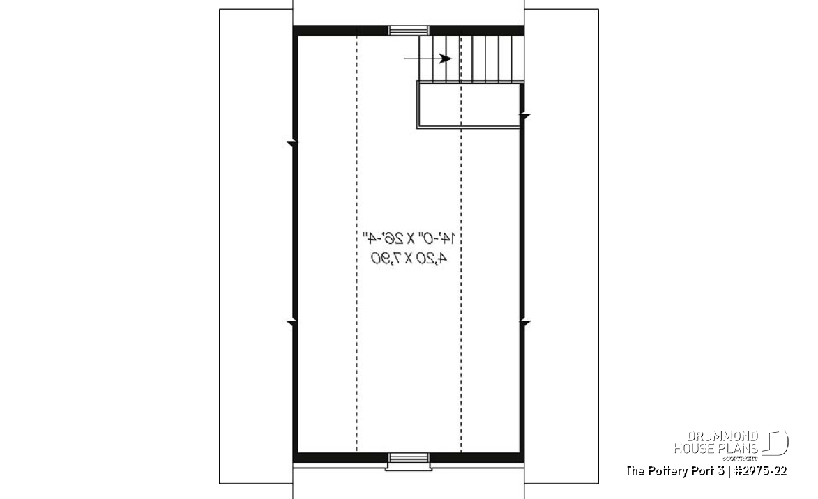 2nd level - Two-car garage with bonus space on second floor / or storage space - The Pottery Port 3