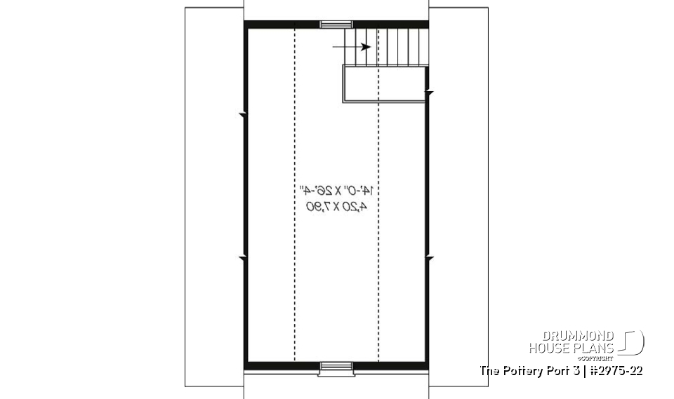 2nd level - Two-car garage with bonus space on second floor / or storage space - The Pottery Port 3
