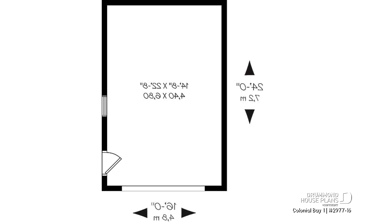 1st level - One-car garage plan with bonus storage in attic. PDF and blueprints available. - Colonial Bay 1