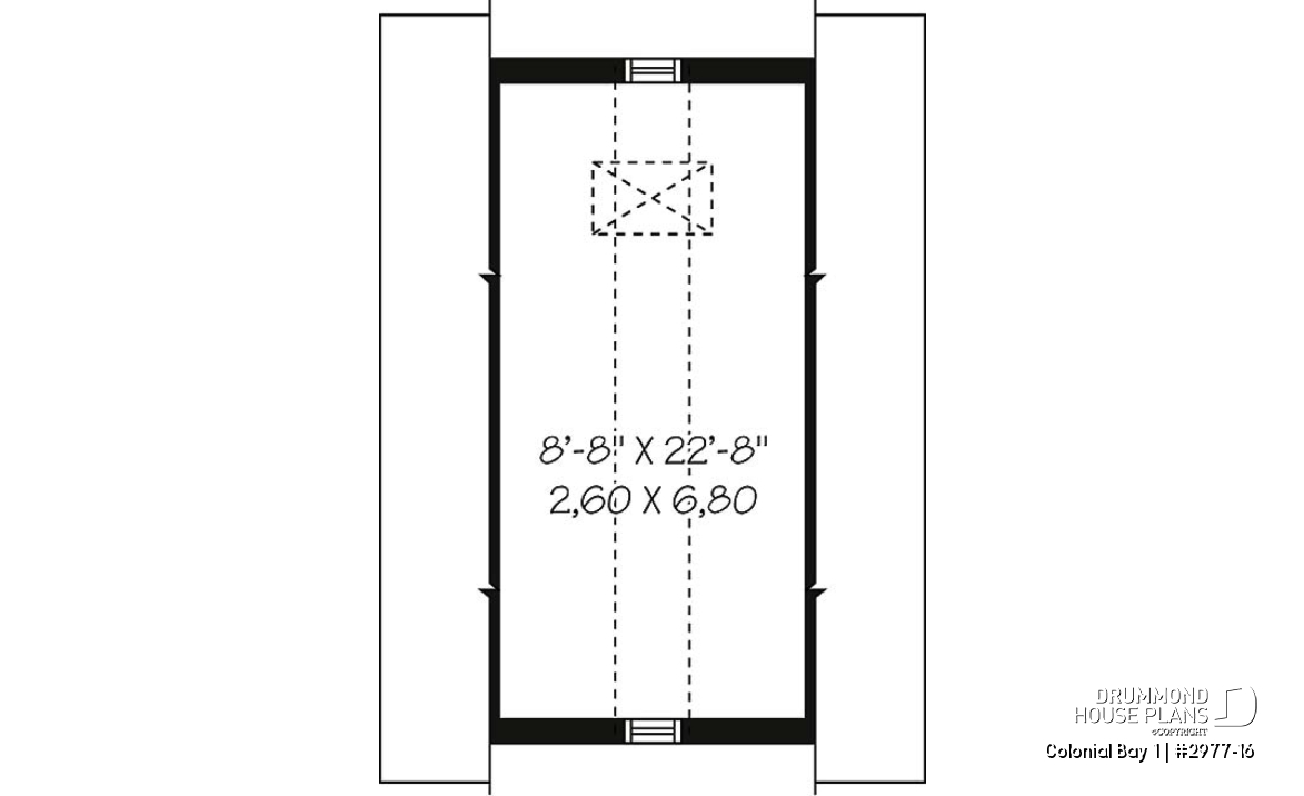 2nd level - One-car garage plan with bonus storage in attic. PDF and blueprints available. - Colonial Bay 1