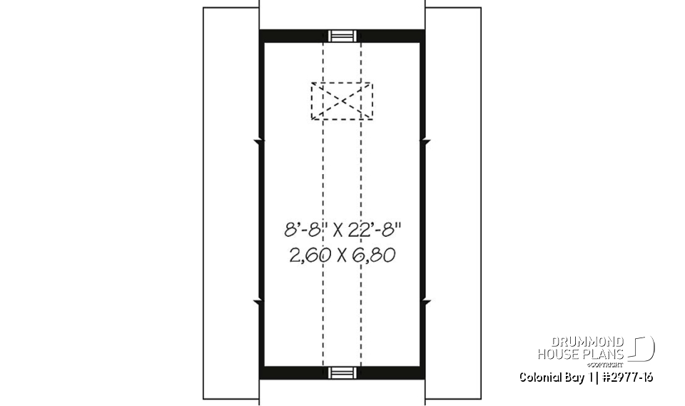 2nd level - One-car garage plan with bonus storage in attic. PDF and blueprints available. - Colonial Bay 1