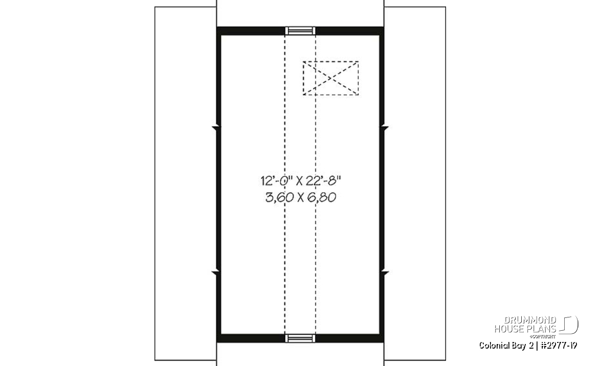 2nd level - Spacious one-car garage plan, with storage area in attic. PDF and blueprints available. - Colonial Bay 2