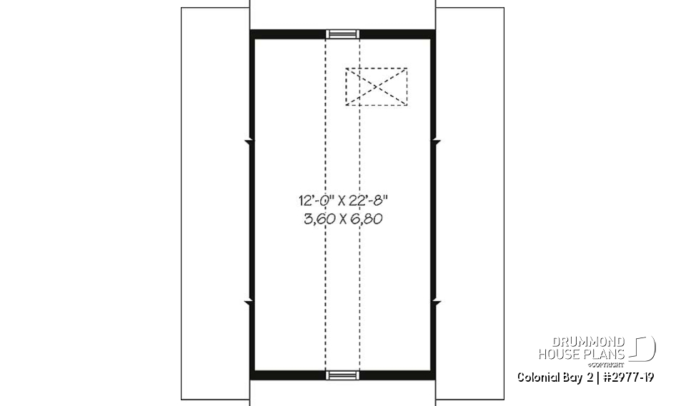 2nd level - Spacious one-car garage plan, with storage area in attic. PDF and blueprints available. - Colonial Bay 2