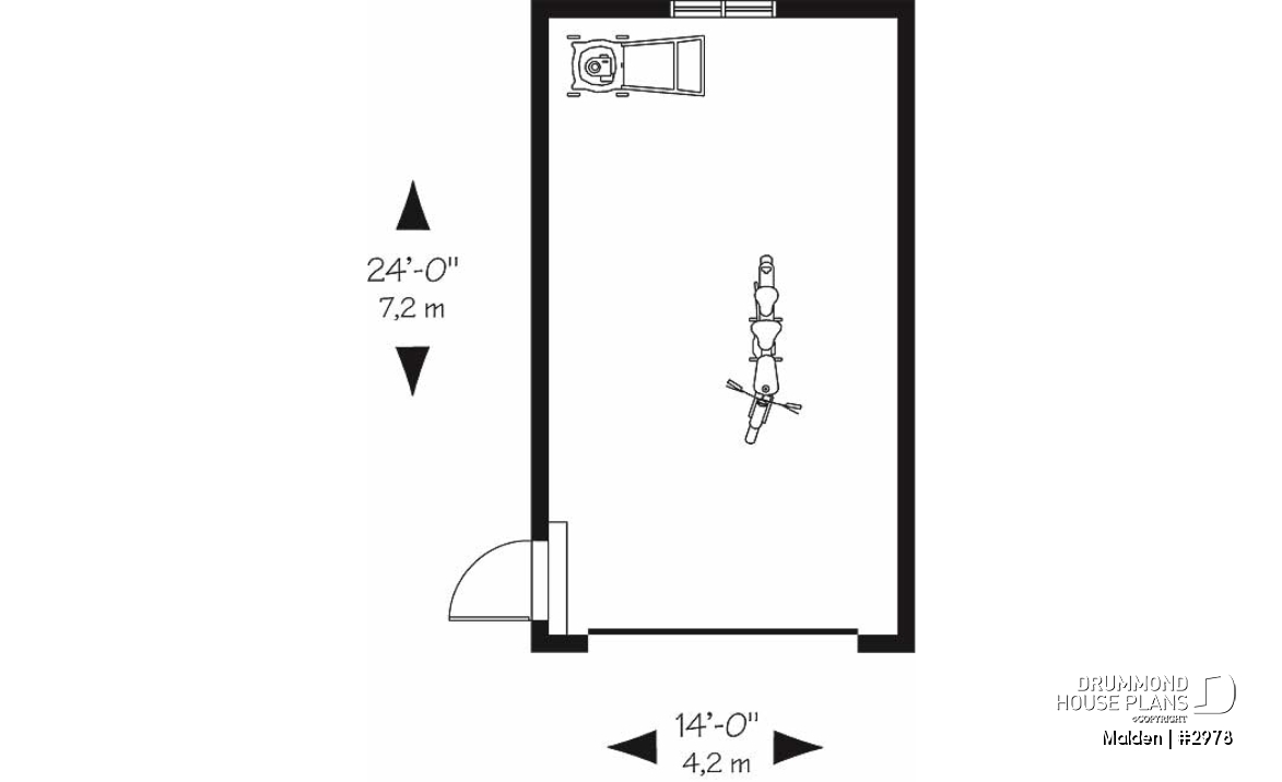 1st level - One-car garage plan. DIY garage plan. PDF and blueprints available. - Malden