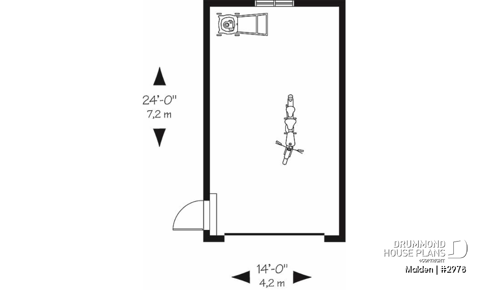1st level - One-car garage plan. DIY garage plan. PDF and blueprints available. - Malden