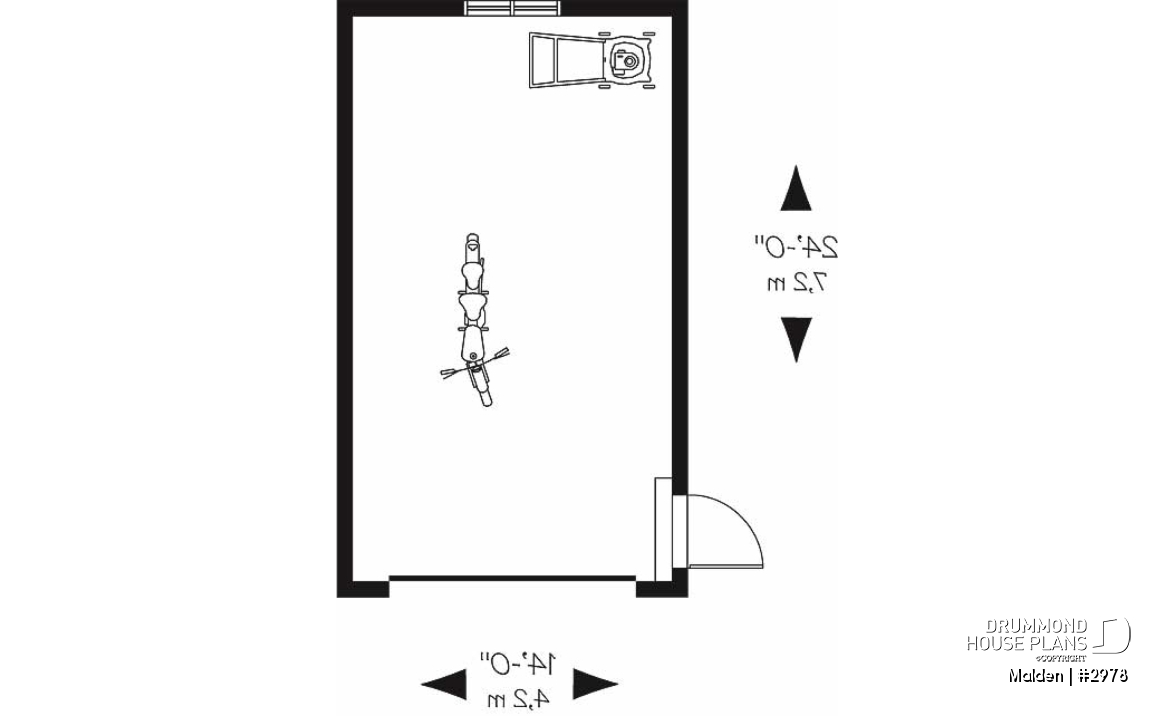 1st level - One-car garage plan. DIY garage plan. PDF and blueprints available. - Malden