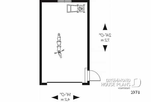 1st level - One-car garage plan. DIY garage plan. PDF and blueprints available. - Malden